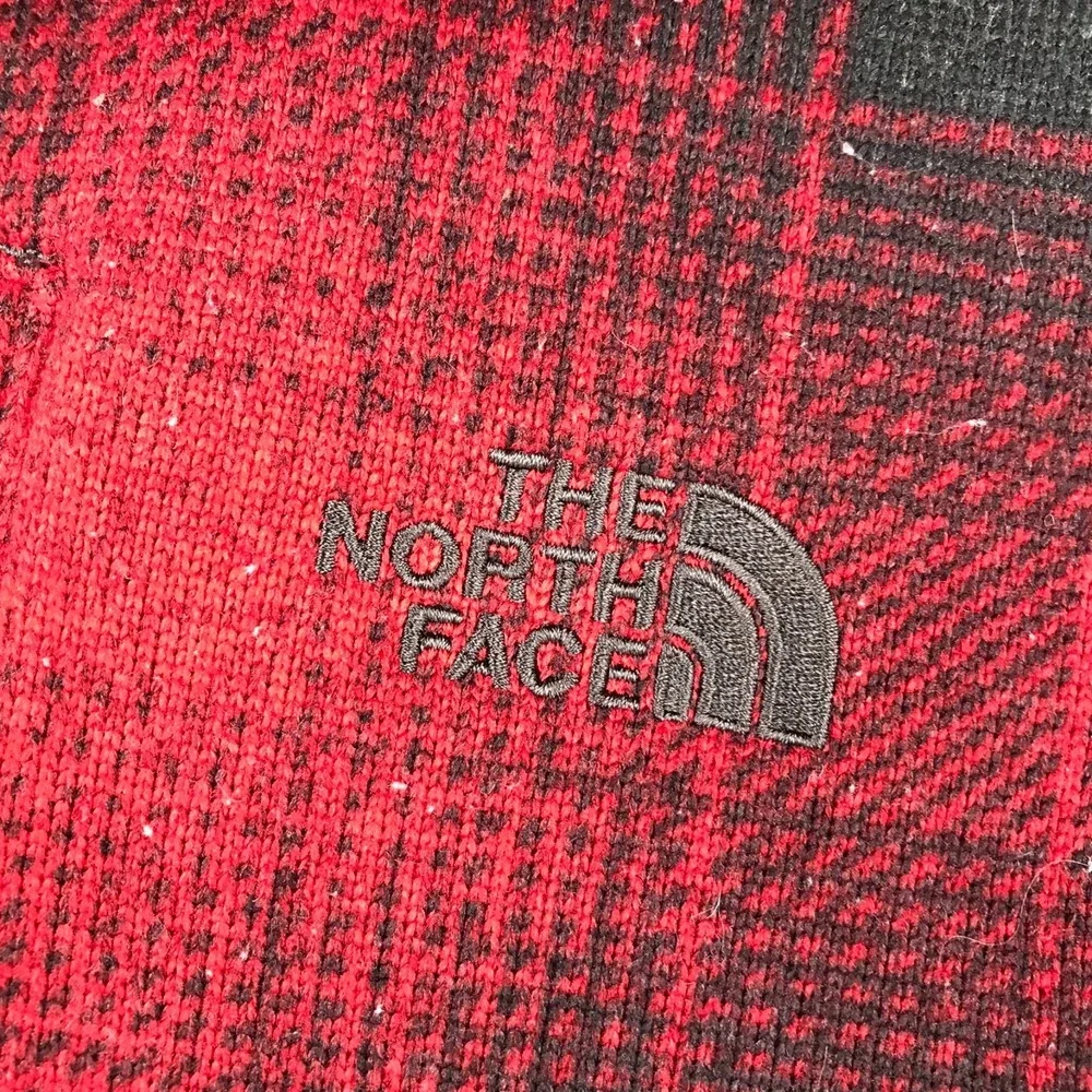 The North Face Novelty Gordon Lyons 1/4 Zip Fleece Pullover Mens XL Red Plaid
